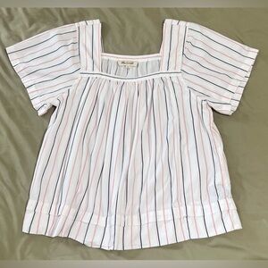 Madewell Striped Square-Neck Top XS